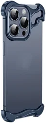 Apple iPhone 15 Pro Hoesje Edge Cover met Camera Bescherming Blauw afbeelding