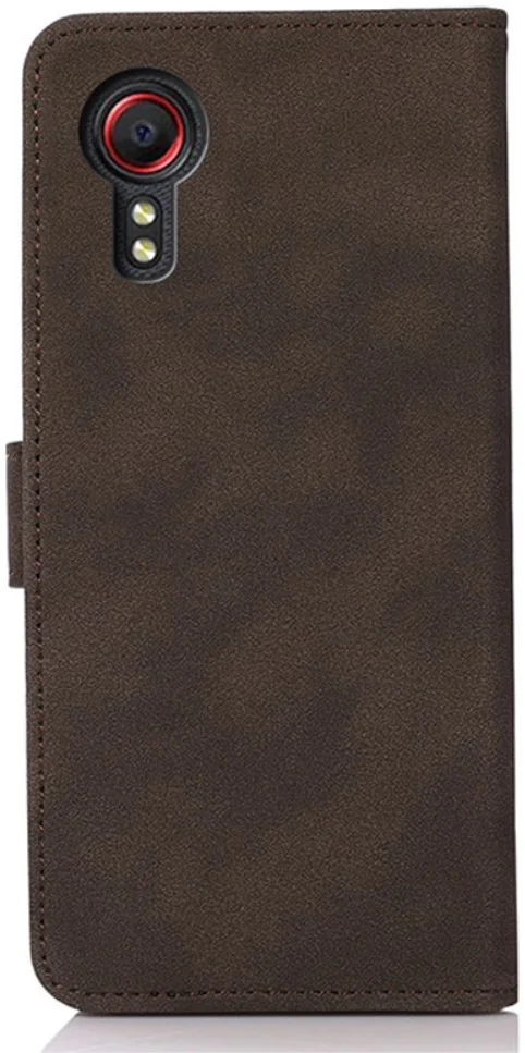 KHAZNEH Samsung Galaxy Xcover 7 Hoesje Retro Wallet Book Case Bruin afbeelding 7
