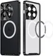 OnePlus 12 Hoesje met MagSafe Back Cover Transparant/Zwart
