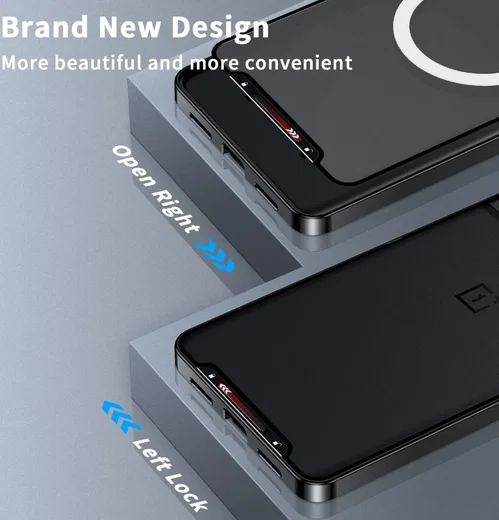 OnePlus 12 Hoesje met MagSafe Back Cover Transparant/Zwart afbeelding 9