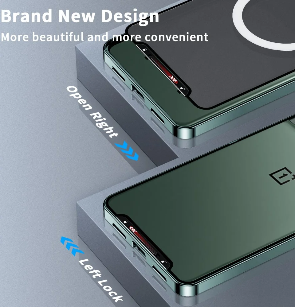 OnePlus 12 Hoesje met MagSafe Back Cover Transparant/Groen afbeelding 9