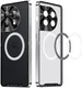 OnePlus 12 Hoesje met MagSafe Back Cover Transparant/Zilver