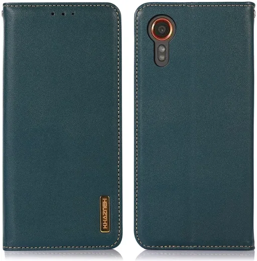 KHAZNEH Samsung Galaxy Xcover 7 Hoesje RFID Book Case Leer Groen afbeelding 2