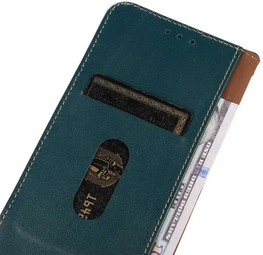 KHAZNEH Samsung Galaxy Xcover 7 Hoesje RFID Book Case Leer Groen afbeelding 4