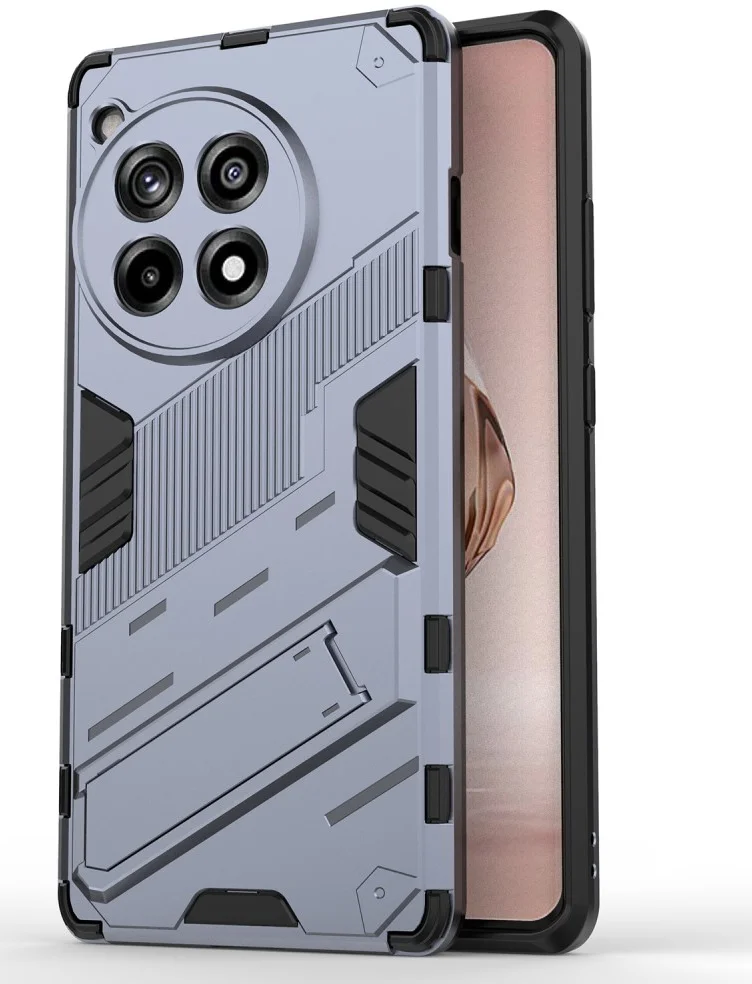 OnePlus 12R Hoesje Shockproof Kickstand Back Cover Blauw afbeelding 1