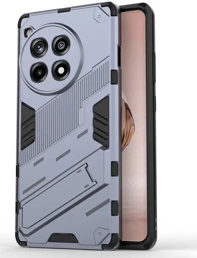 OnePlus 12R Hoesje Shockproof Kickstand Back Cover Blauw afbeelding 1
