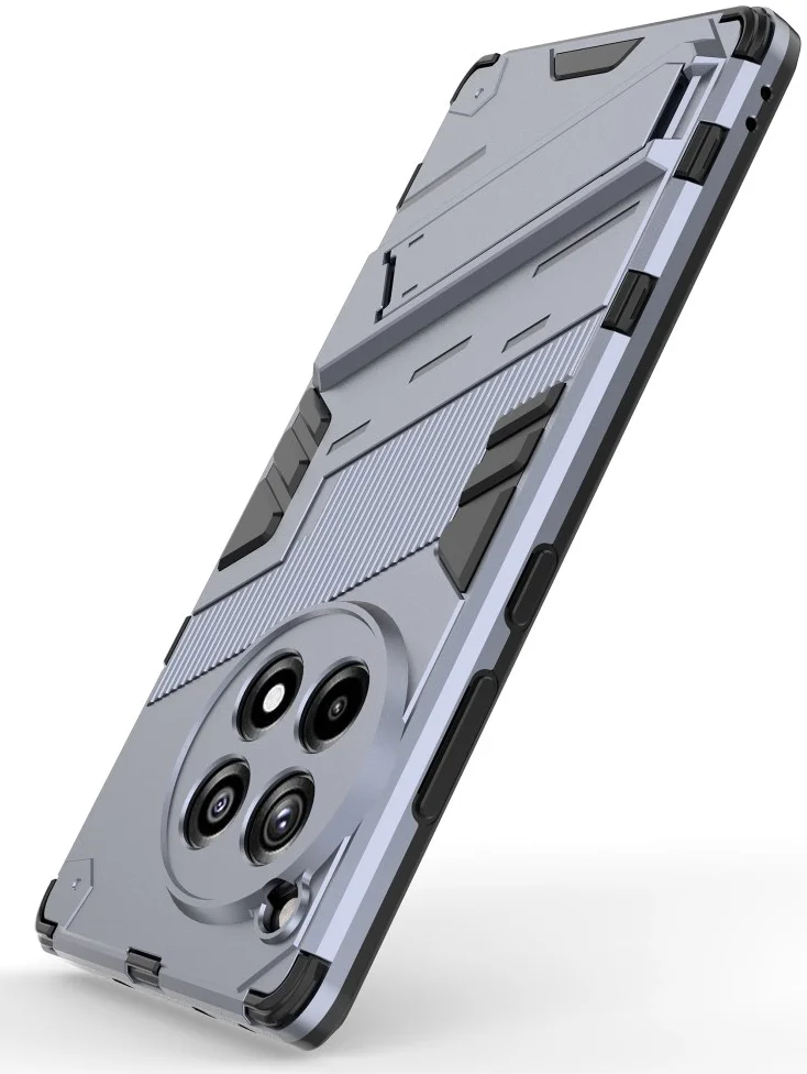 OnePlus 12R Hoesje Shockproof Kickstand Back Cover Blauw afbeelding 3