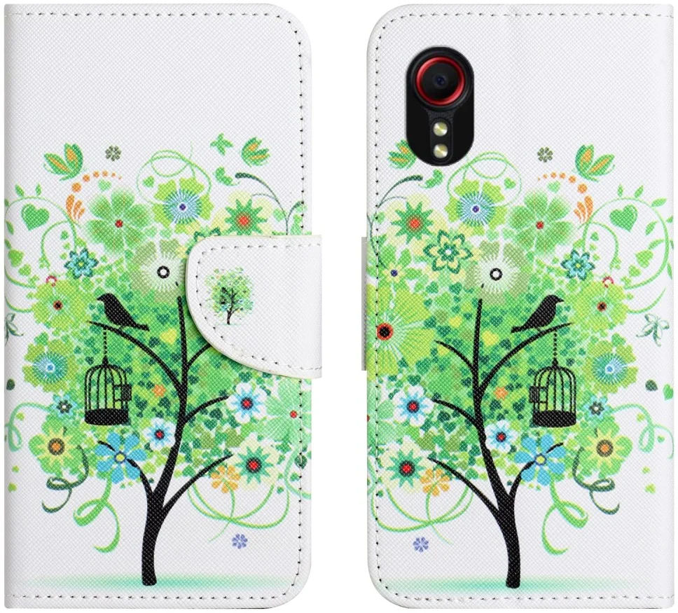 Samsung Galaxy Xcover 7 Hoesje Portemonnee Book Case Boom Print afbeelding 1