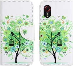 Samsung Galaxy Xcover 7 Hoesje Portemonnee Book Case Boom Print afbeelding
