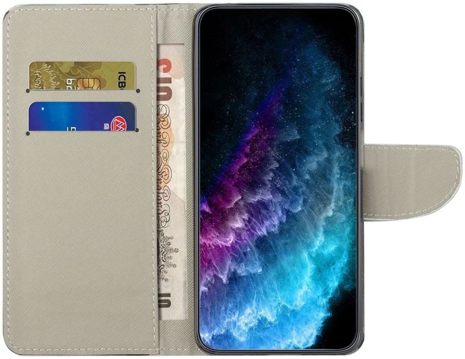 Samsung Galaxy Xcover 7 Hoesje Portemonnee Book Case Boom Print afbeelding 2