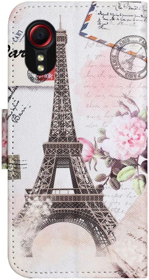 Samsung Galaxy Xcover 7 Hoesje Portemonnee Book Case Eiffeltoren Print afbeelding 5