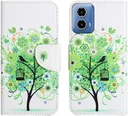 Motorola Moto G34 Hoesje Portemonnee Book Case Boom Print