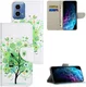 Motorola Moto G34 Hoesje Portemonnee Book Case Boom Print afbeelding 6