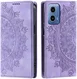 Motorola Moto G34 Hoesje Mandala Book Case met Pasjeshouder Paars afbeelding 1