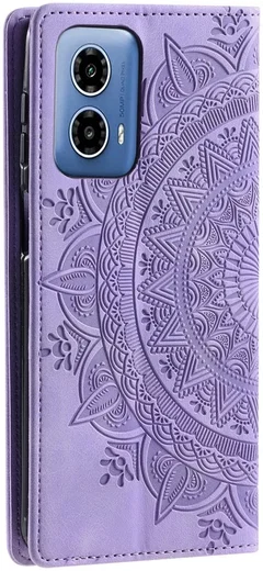 Motorola Moto G34 Hoesje Mandala Book Case met Pasjeshouder Paars afbeelding 10