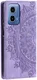 Motorola Moto G34 Hoesje Mandala Book Case met Pasjeshouder Paars afbeelding 10