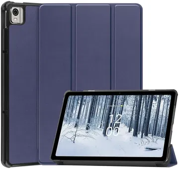 Nokia T21 Hoes Tri-Fold Book Case met Standaard Blauw