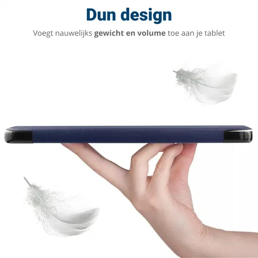 Nokia T21 Hoes Tri-Fold Book Case met Standaard Blauw afbeelding 4