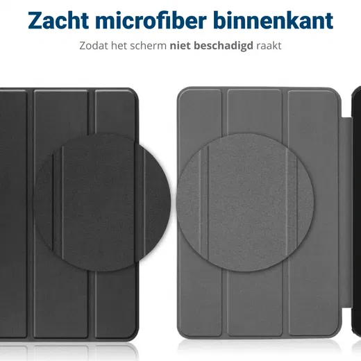 Nokia T21 Hoes Tri-Fold Book Case met Standaard Blauw afbeelding 6