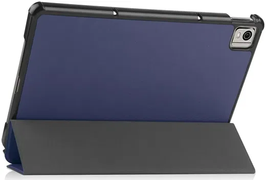 Nokia T21 Hoes Tri-Fold Book Case met Standaard Blauw afbeelding 11