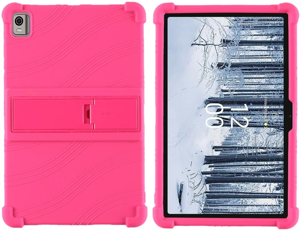 Nokia T21 Hoes Siliconen Back Cover Roze afbeelding 1