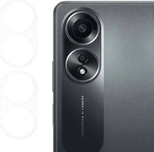 Oppo A58 4G Camera Lens Protector Tempered Glass (2-Pack) afbeelding 1