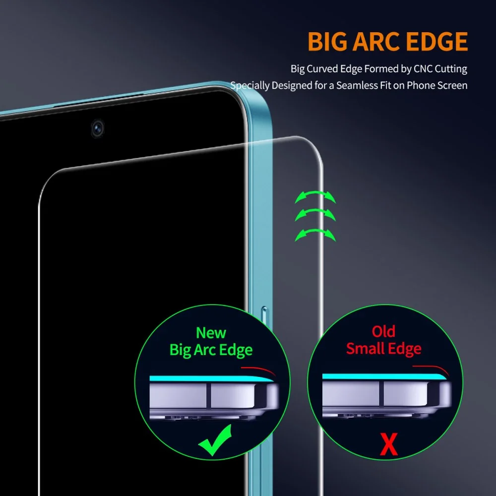 Oppo A98 / A58 4G Screen Protector 9H Arc Edge Tempered Glass afbeelding 2