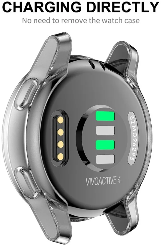 Garmin Venu 2S / Vivoactive 4S Hoesje - Full Protect Flexibel TPU - Transparant afbeelding 6