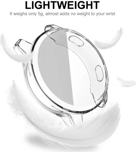 Garmin Venu 2S / Vivoactive 4S Hoesje - Full Protect Flexibel TPU - Transparant afbeelding 8