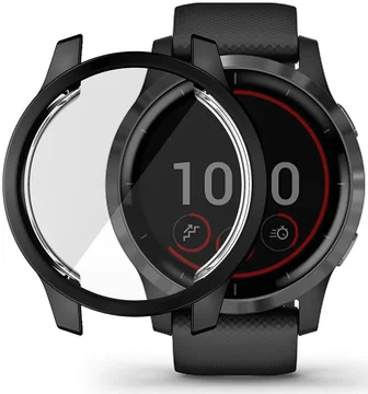 Garmin Venu 2S / Vivoactive 4S Hoesje - Full Protect Flexibel TPU - Zwart