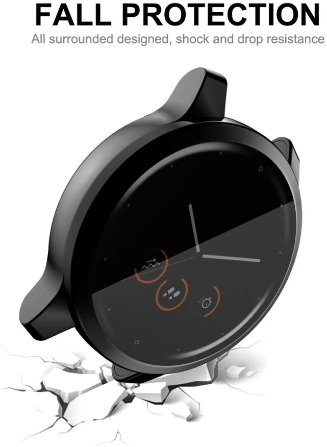 Garmin Venu 2S / Vivoactive 4S Hoesje - Full Protect Flexibel TPU - Zwart afbeelding 4