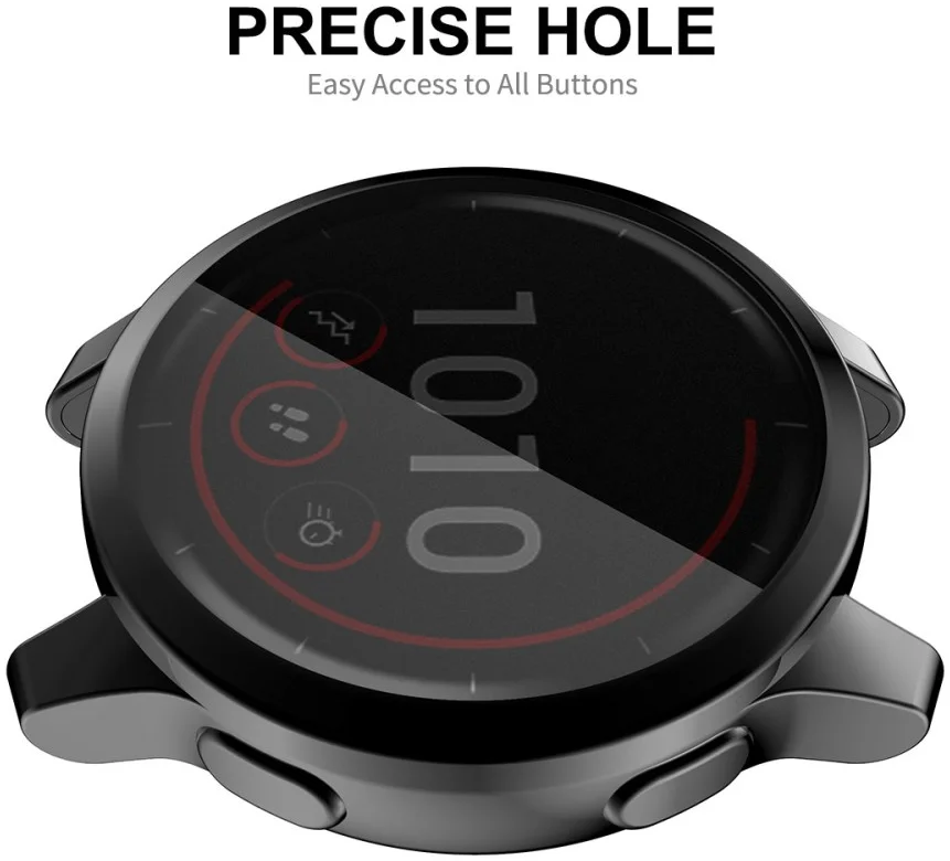Garmin Venu 2S / Vivoactive 4S Hoesje - Full Protect Flexibel TPU - Zwart afbeelding 6
