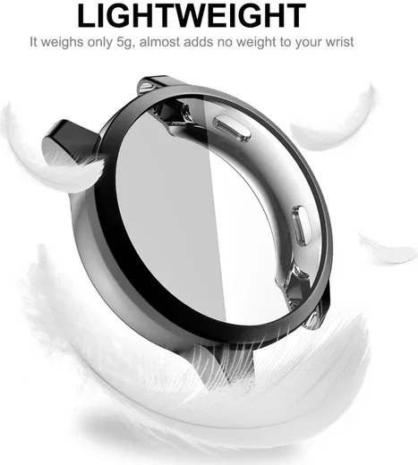 Garmin Venu 2S / Vivoactive 4S Hoesje - Full Protect Flexibel TPU - Zwart afbeelding 7