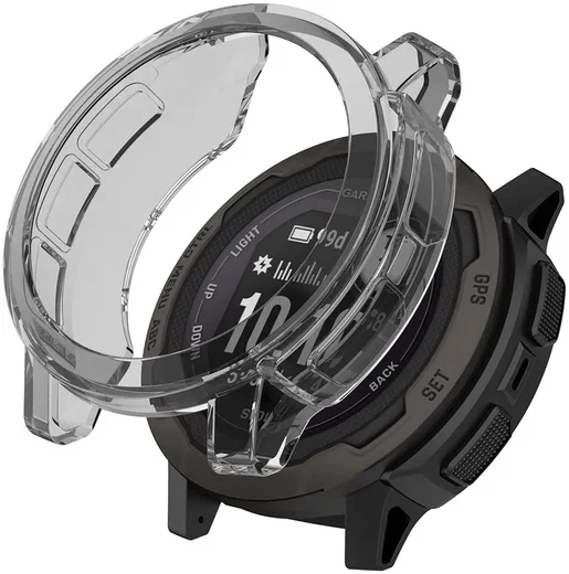 Garmin Instinct 2 Hoesje - Hard Plastic Bumper - Transparant  Zwart afbeelding 1