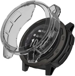Garmin Instinct 2 Hoesje - Hard Plastic Bumper - Transparant  Zwart afbeelding