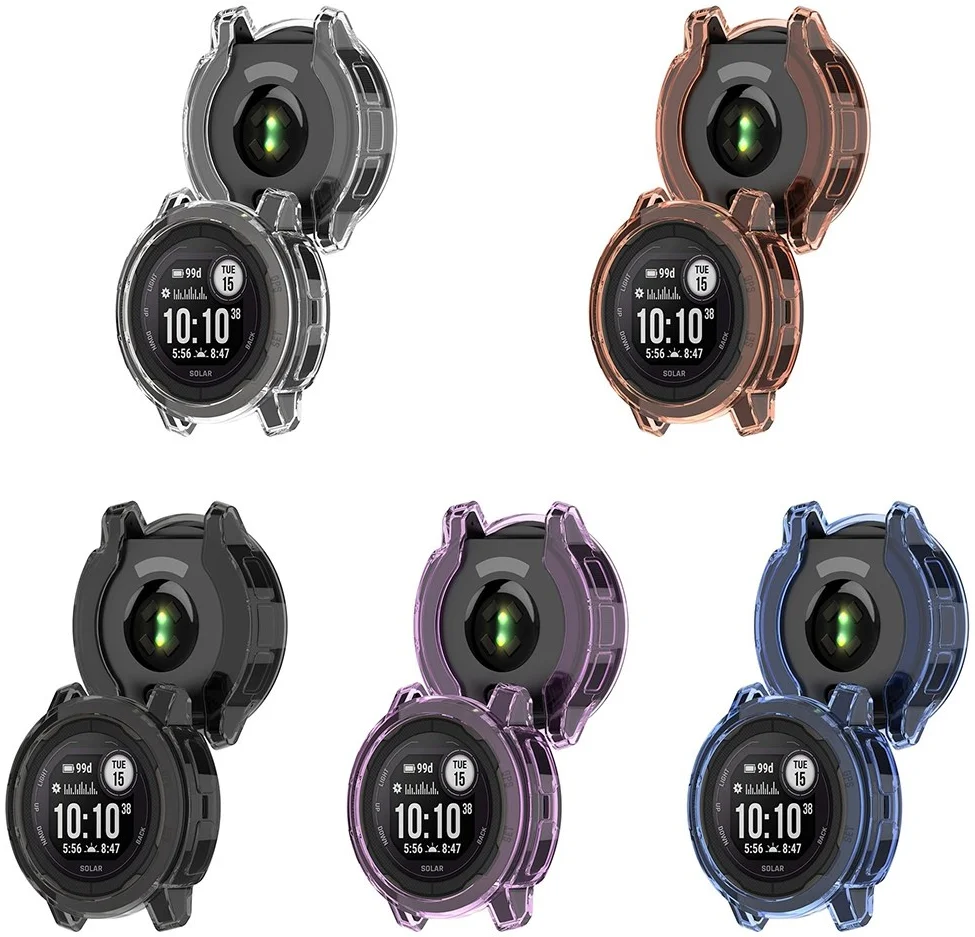 Garmin Instinct 2 Hoesje - Hard Plastic Bumper - Transparant  Zwart afbeelding 6