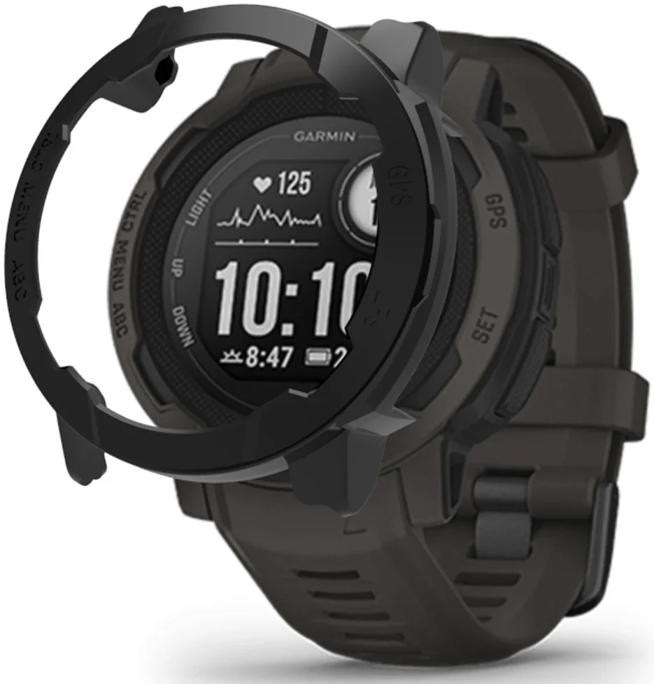 Garmin Instinct 2 Hoesje - Hard Plastic Bumper - Zwart afbeelding 1