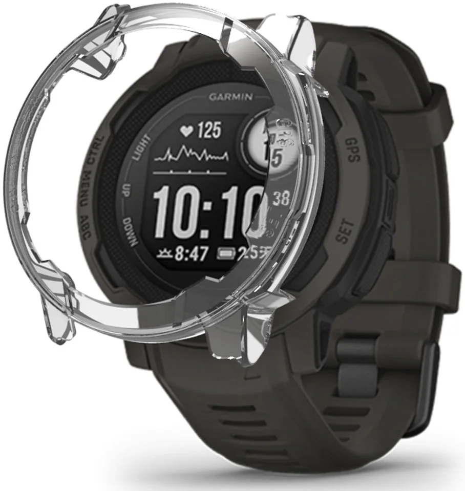 Garmin Instinct 2 Hoesje - Hard Plastic Bumper - Transparant afbeelding 1