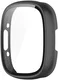 Fitbit Versa 4 / Sense 2 Hoesje - Bumper Tempered Glass - Zwart afbeelding 2