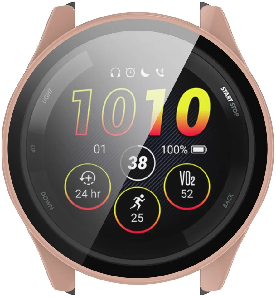 Garmin Forerunner 265 Hoesje - Bumper Tempered Glass - Roze afbeelding 6