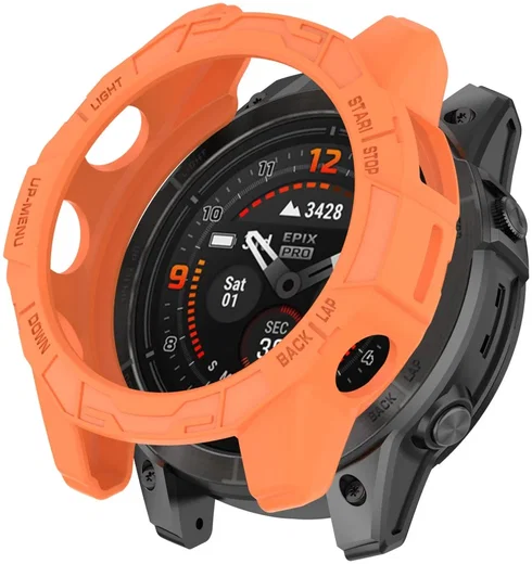Garmin Fenix 7X (Pro) / Epix Pro 51MM Hoesje TPU Bumper Case Oranje afbeelding 1