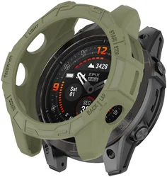 Garmin Fenix 7X (Pro) / Epix Pro 51MM Hoesje TPU Bumper Case Groen afbeelding