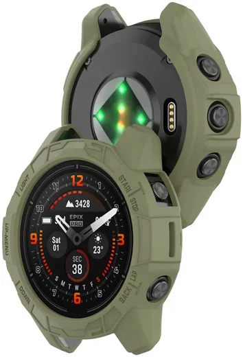 Garmin Fenix 7X (Pro) / Epix Pro 51MM Hoesje TPU Bumper Case Groen afbeelding 3