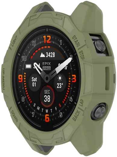 Garmin Fenix 7X (Pro) / Epix Pro 51MM Hoesje TPU Bumper Case Groen afbeelding 4