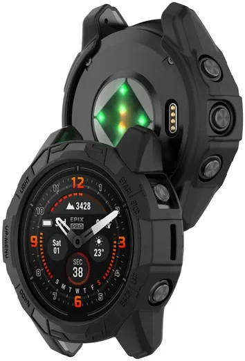 Garmin Fenix 7X (Pro) / Epix Pro 51MM Hoesje TPU Bumper Case Zwart afbeelding 3