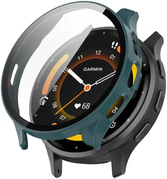 Garmin Venu 3 Hoesje - Bumper met Tempered Glass - Groen