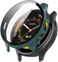 Garmin Venu 3 Hoesje - Bumper met Tempered Glass - Groen