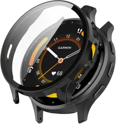 Garmin Venu 3S Hoesje - Bumper met Tempered Glass - Zwart afbeelding