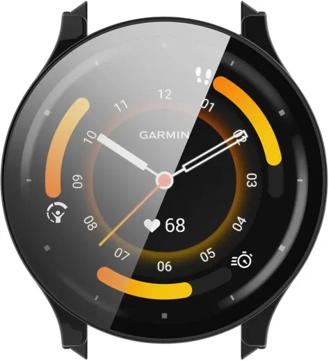 Garmin Venu 3S Hoesje - Bumper met Tempered Glass - Zwart afbeelding 3