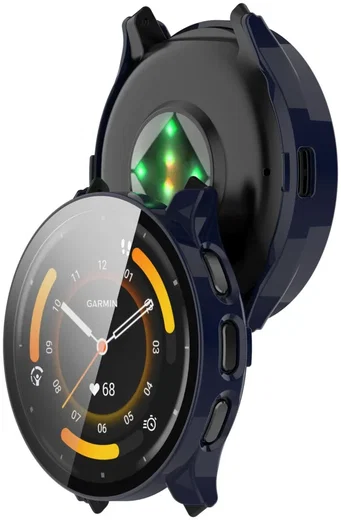 Garmin Venu 3S Hoesje - Bumper met Tempered Glass - Blauw afbeelding 7